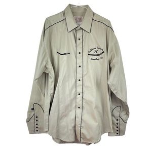 ROCKMOUNT Western Wear Ranch Roundup Black & Tan Pearl Snap Shirt